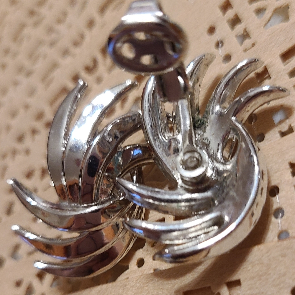 Silver clip on earrings for sale